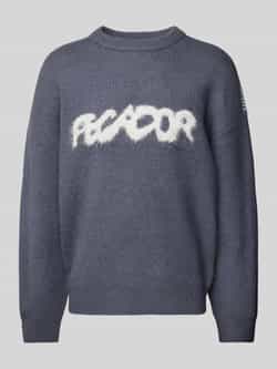 Pegador Oversized gebreide pullover met labelstitching model 'TRIPOLE'