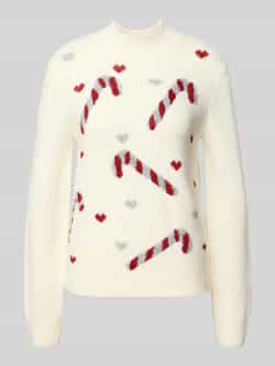 Christian Berg Woman Kersttrui met ribboorden