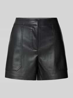 Only Regular fit korte broek van imitatieleer met opgestikte zakken model 'TRICIA'