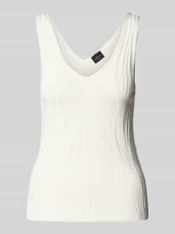 S.Oliver BLACK LABEL Slim fit gebreide top van viscosemix