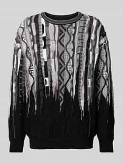 Carlo colucci Gebreide pullover met structuurmotief