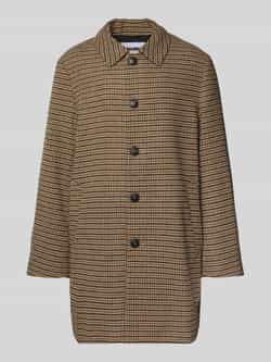 REVIEW Relaxed fit lange jas met platte kraag