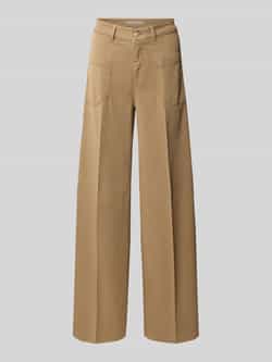 RAFFAELLO ROSSI Wide leg broek van viscosemix model 'MIRU'