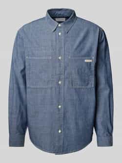 Calvin Klein Jeans Regular fit vrijetijdsoverhemd met labeldetail model 'EASY CHAMBRAY'