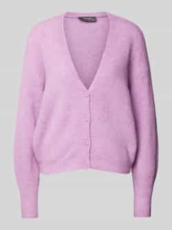 MOS MOSH Gebreide cardigan met diepe V-hals model 'THORA'