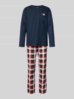 Schiesser Relaxed fit pyjama met borstzak