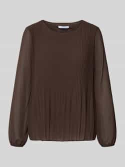 ZABAIONE Blouse met lange mouwen met plissévouwen en ronde hals