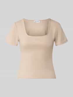 Slim Fit t-shirt met vierkante hals model 'Kalina'