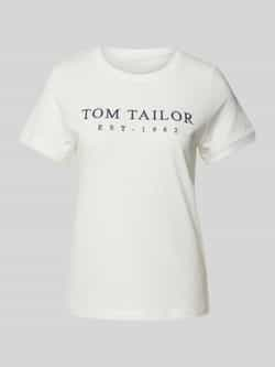 Tom Tailor T-shirt met labelstitching