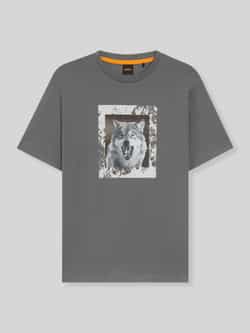 Boss Orange Regular fit T-shirt van katoenjersey model 'LUPO'