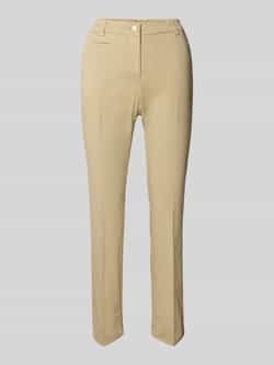 CAMBIO Skinny fit stoffen broek met persplooien model 'STELLA'