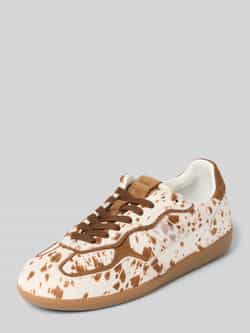 ALOHAS Sneakers van echt leer met imitatiebont
