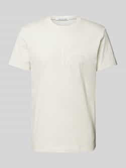 Calvin Klein Jeans Wit T-shirt met Tonal Logo Borduurwerk White Heren
