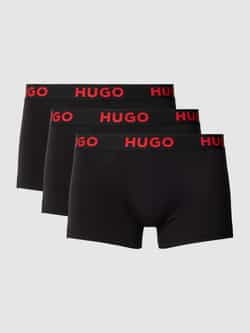 HUGO Boxershort met elastische band met logo in een set van 3 stuks