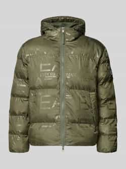 EA7 Emporio Armani Regular fit gewatteerd jack met all-over logoprint model 'MOUNTAIN'