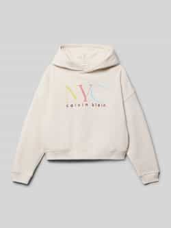 Calvin Klein Jeans Regular fit hoodie met logoprint model 'Fleece'