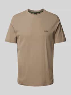 BOSS Green T-shirt met labelstitching model 'Taddy'