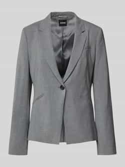 Boss Regular fit korte blazer van scheerwol