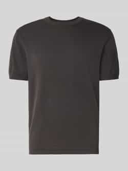 Christian Berg Men T-shirt met geribde ronde hals