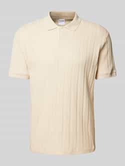 Selected Homme Slim fit poloshirt met structuurmotief model 'JADEN'