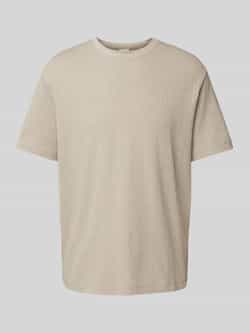 CK Calvin Klein T-shirt met geribde ronde hals