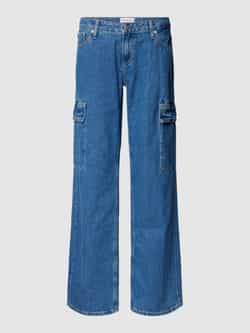 Calvin Klein Jeans Laaghangende Baggy Cargo Jeans voor Dames Blue Dames