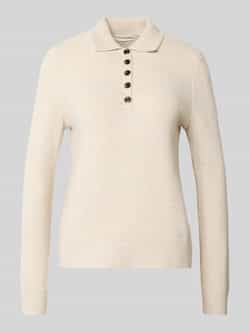 Christian Berg Woman Gebreide pullover met polokraag en knoopsluiting