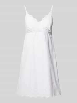 Only Licht uitlopende minijurk met broderie anglaise model 'LOU LIFE'
