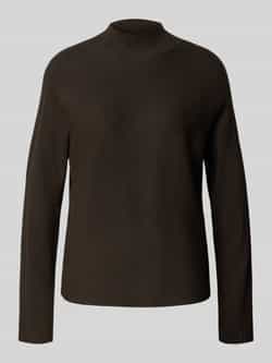 Comma Gebreide pullover van viscosemix met opstaande kraag