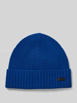 Boss Beanie met labelbadge model 'Fati'
