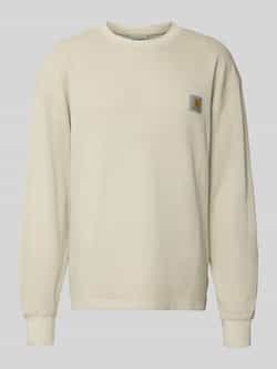 Carhartt Work In Progress Shirt met lange mouwen structuurmotief en ronde hals