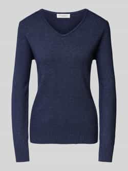 Christian Berg Woman Gebreide pullover met afgeronde V-hals