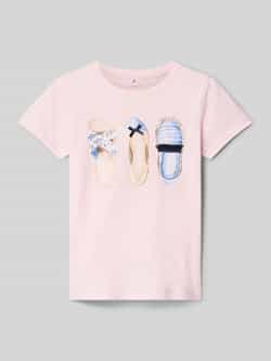 Name it T-shirt met strikdetail model 'NMFDESSY'