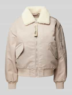 Calvin Klein Jeans Beige Aviator Bomberjack Vrouwen Gray Dames