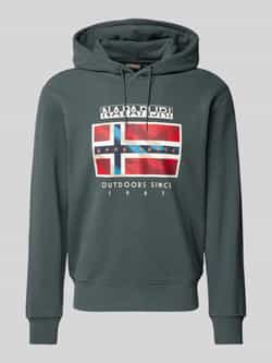 Napapijri Hoodie met labelprint model 'BIG FLAG'