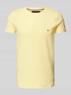 Tommy Hilfiger Slim fit T-shirt met logostitching