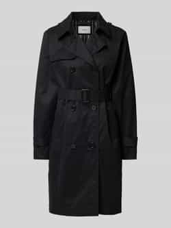 S.Oliver RED LABEL Slim fit trenchcoat van katoenmix met gestreepte voering