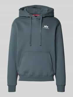Alpha industries Hoodie met logo en kangoeroezak