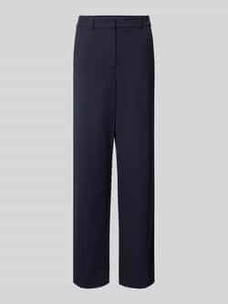 Comma Elegante Marlenebroek met zakken en ceintuurlussen Blue Dames