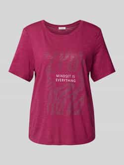 S.Oliver RED LABEL T-shirt met geribde ronde hals