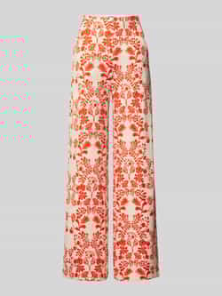 Ichi Straight leg stoffen broek met elastische band model 'KATE'