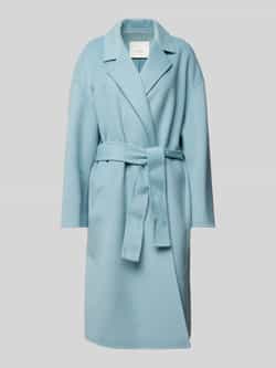 Calvin Klein Womenswear Lange wollen jas met strikceintuur