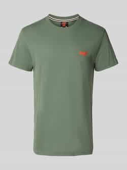 Superdry T-shirt met labelstitching