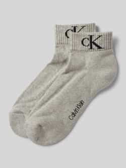 Calvin Klein Jeans Korte sokken CKJ MEN QUARTER 2P MONOGRAM met een stijlvol logoborduursel (2 paar 2 paar)