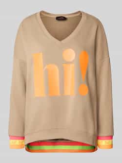 Miss goodlife Sweatshirt met statementprint en V-hals