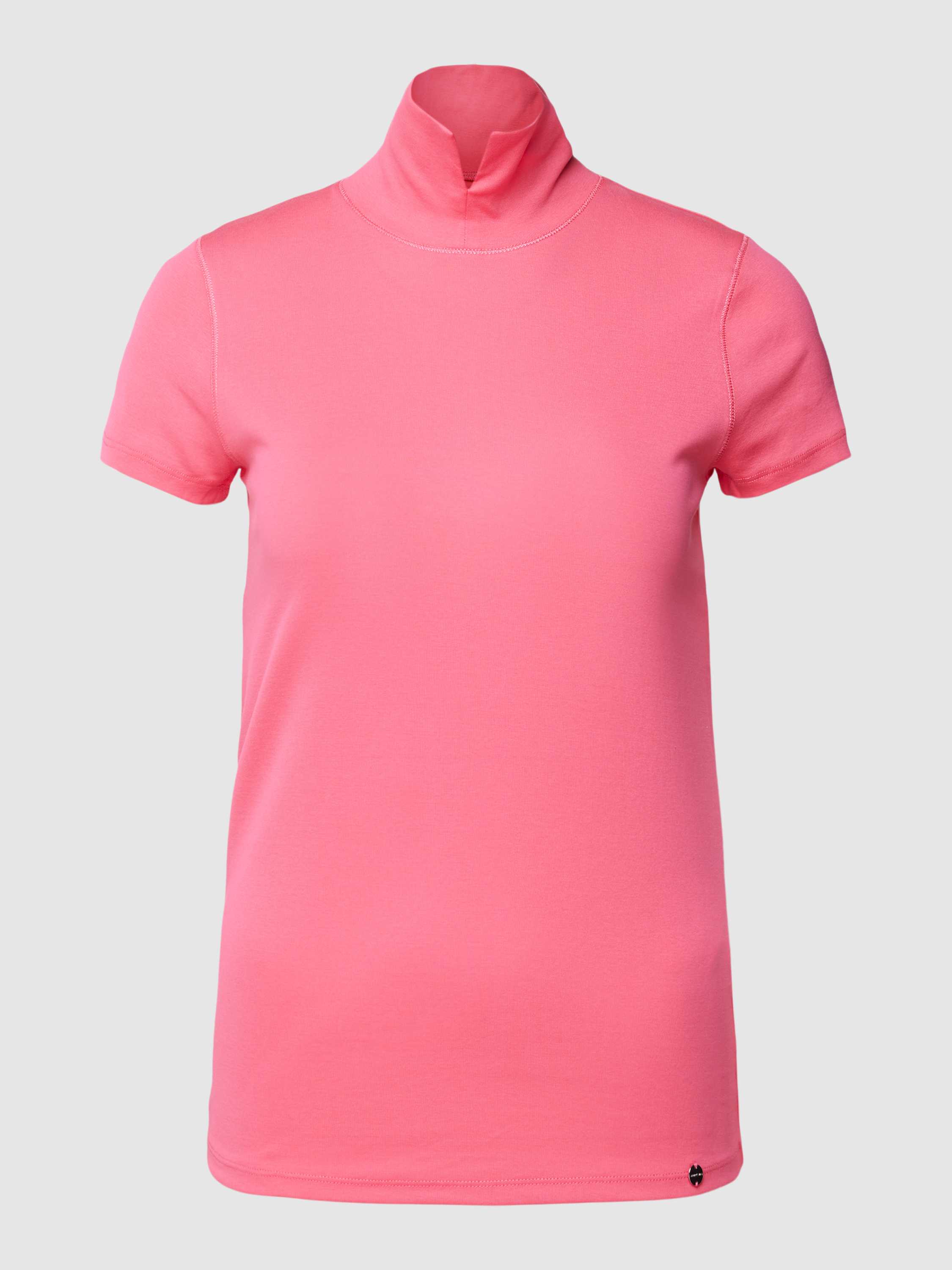 Marc Cain Aansluitend T-Shirt met Splitstaande Kraag Pink Dames