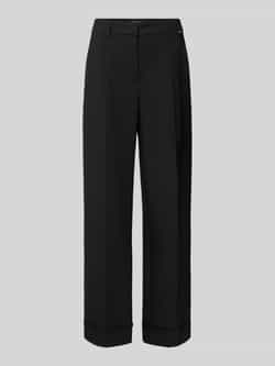 Marc Cain Stoffen broek met bandplooien