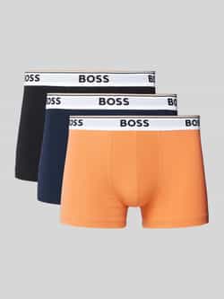 Boss Boxershort met elastische band met label in een set van 3 stuks model 'Power'