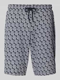 Christian Berg Men Sweatshorts met labeldetails