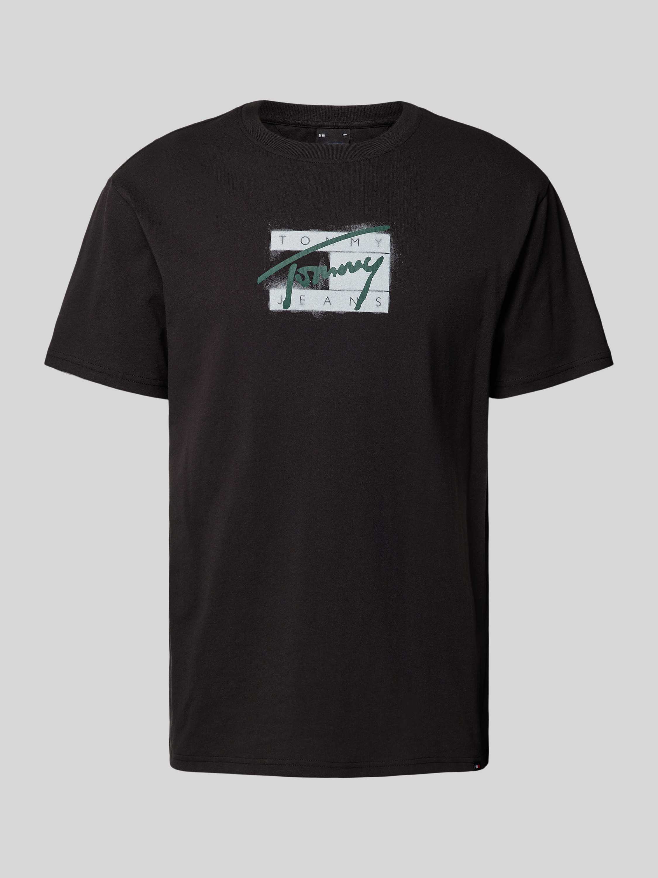 Tommy Jeans Street Sign T-Shirt Herfst Winter Collectie Black Heren